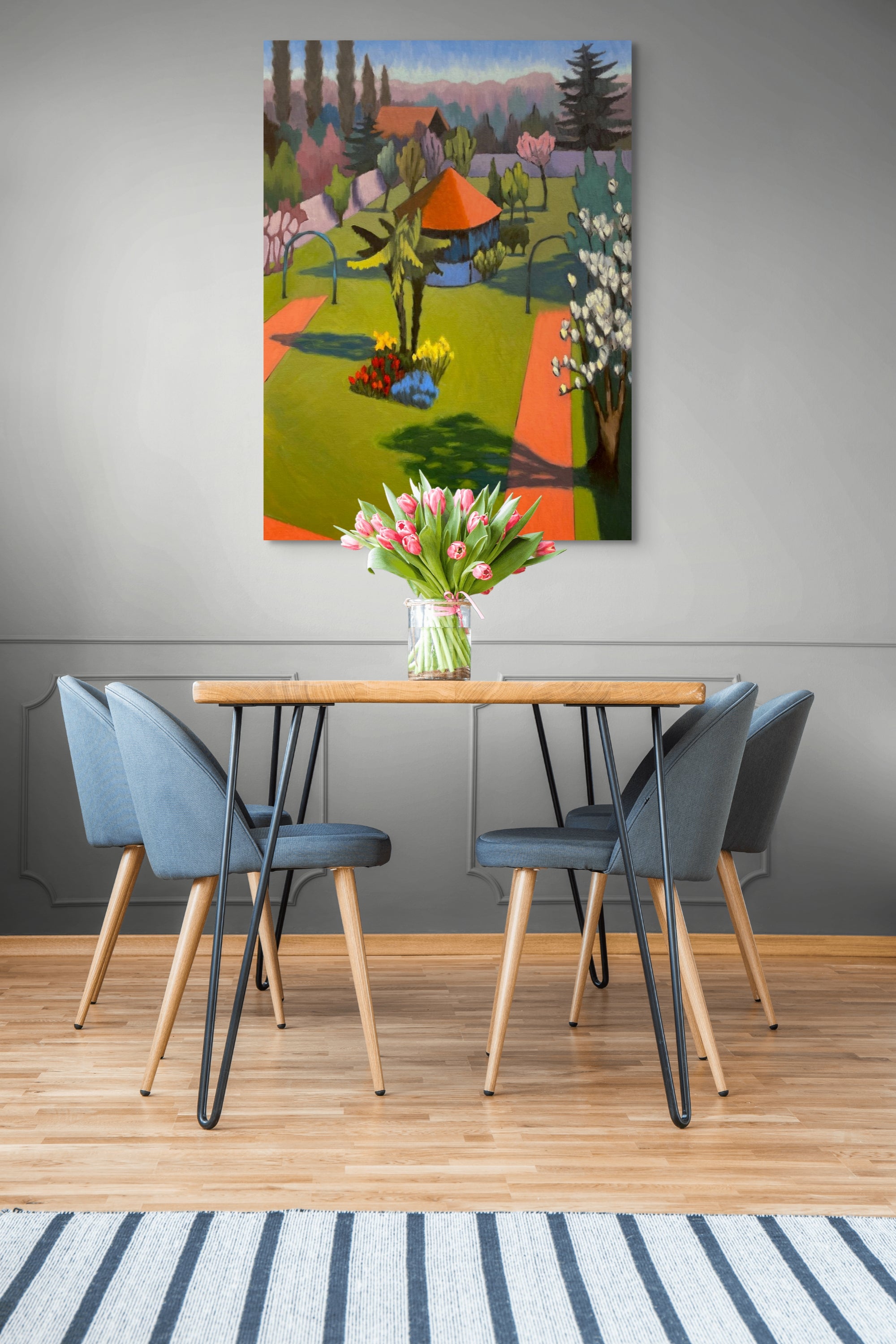 "Le jardin, vue de l'étage, Hauts-de-France"