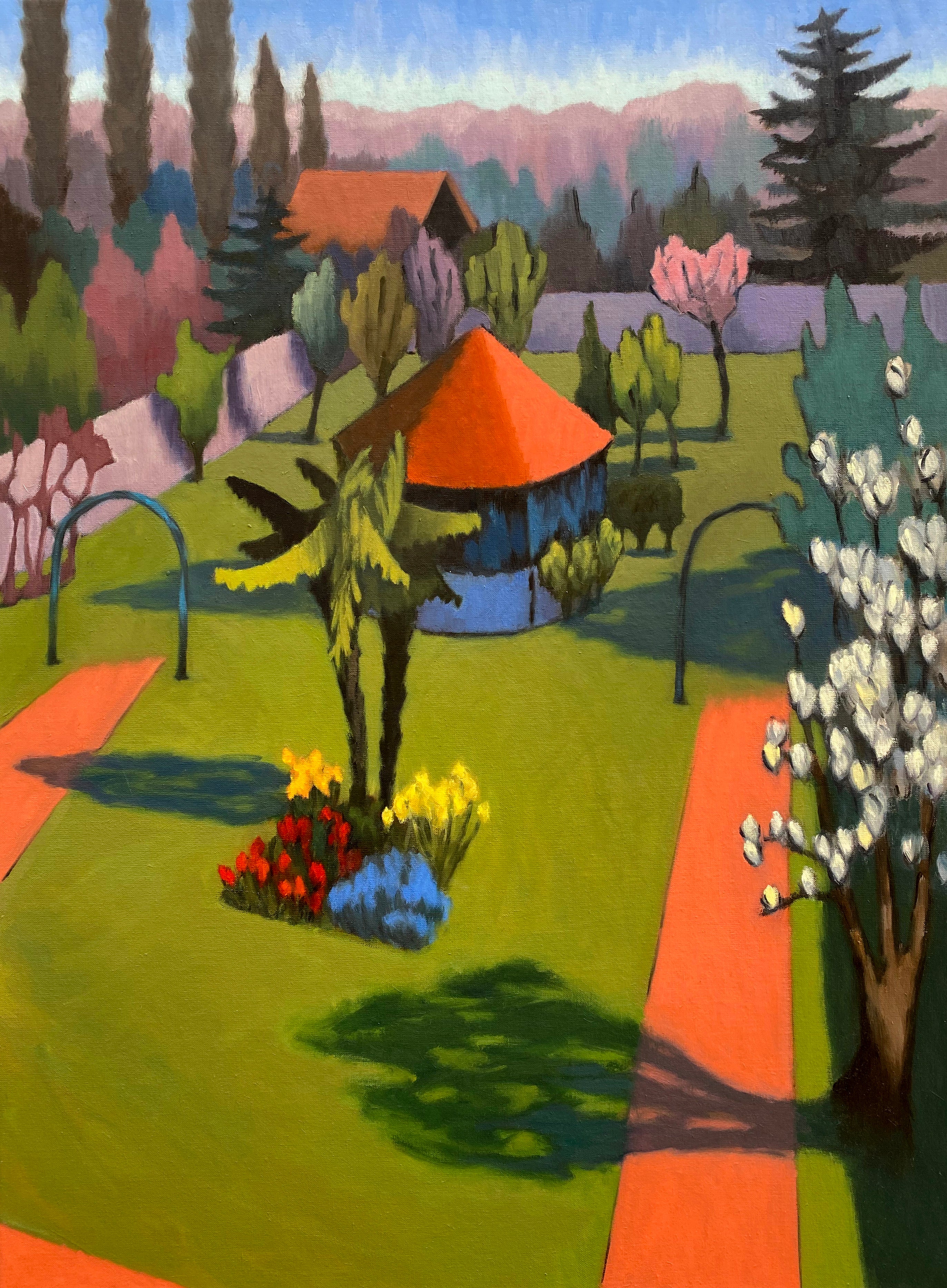 "Le jardin, vue de l'étage, Hauts-de-France"